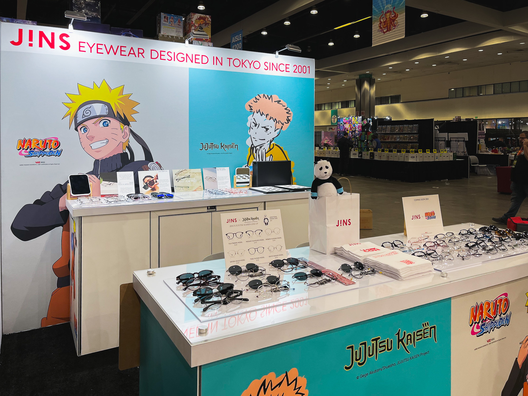 JINS exhibition booth at L.A. Comic-Con 2023