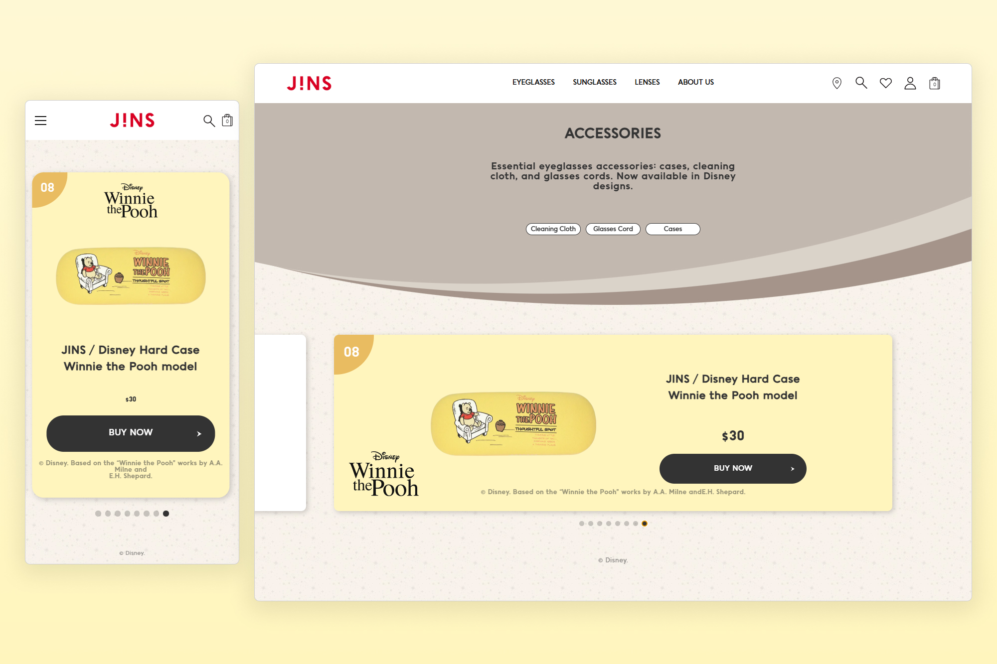 JINS x Disney Mickey & Friends landing page
