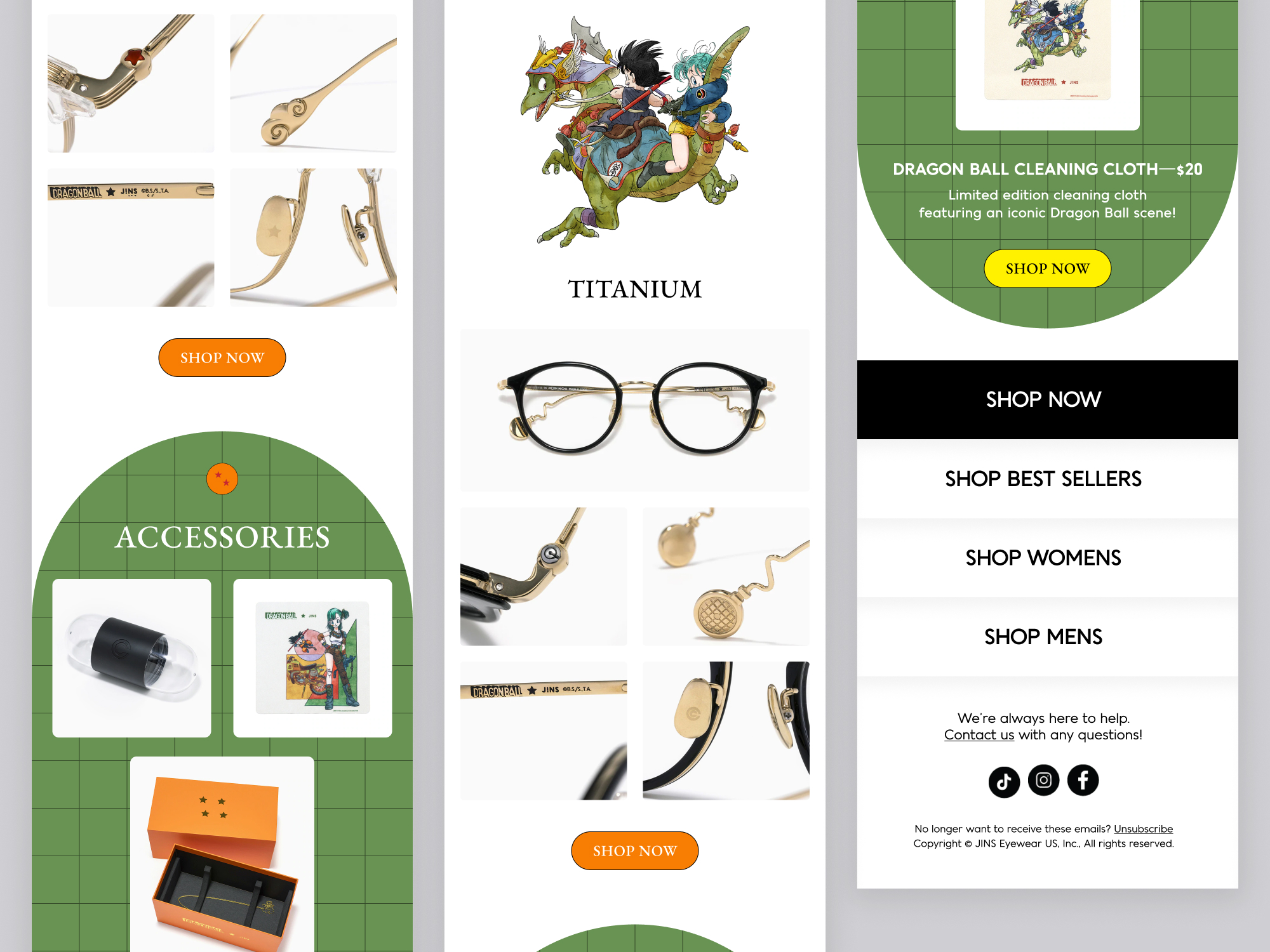 JINS x Dragon Ball email