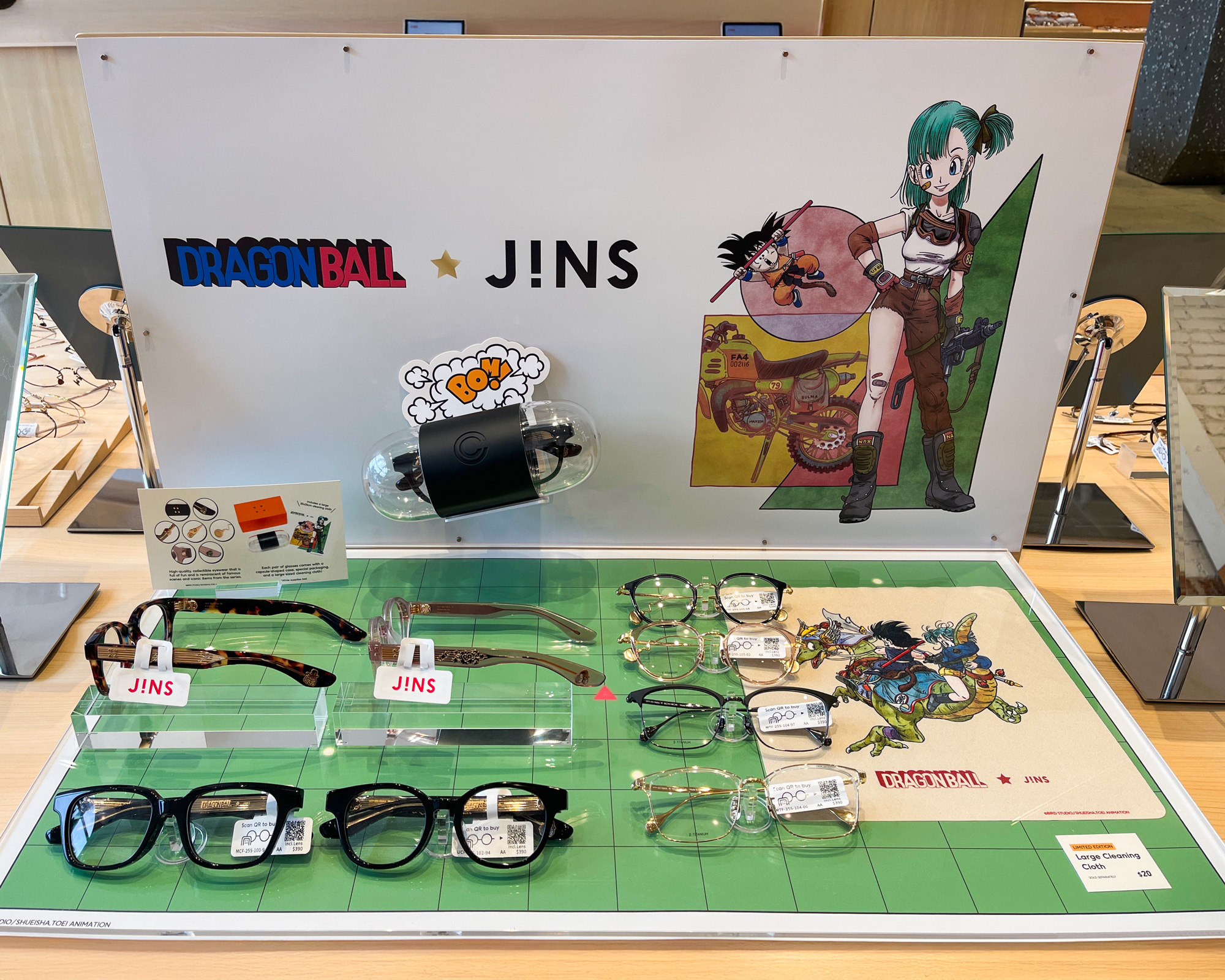 JINS x Dragon Ball store display