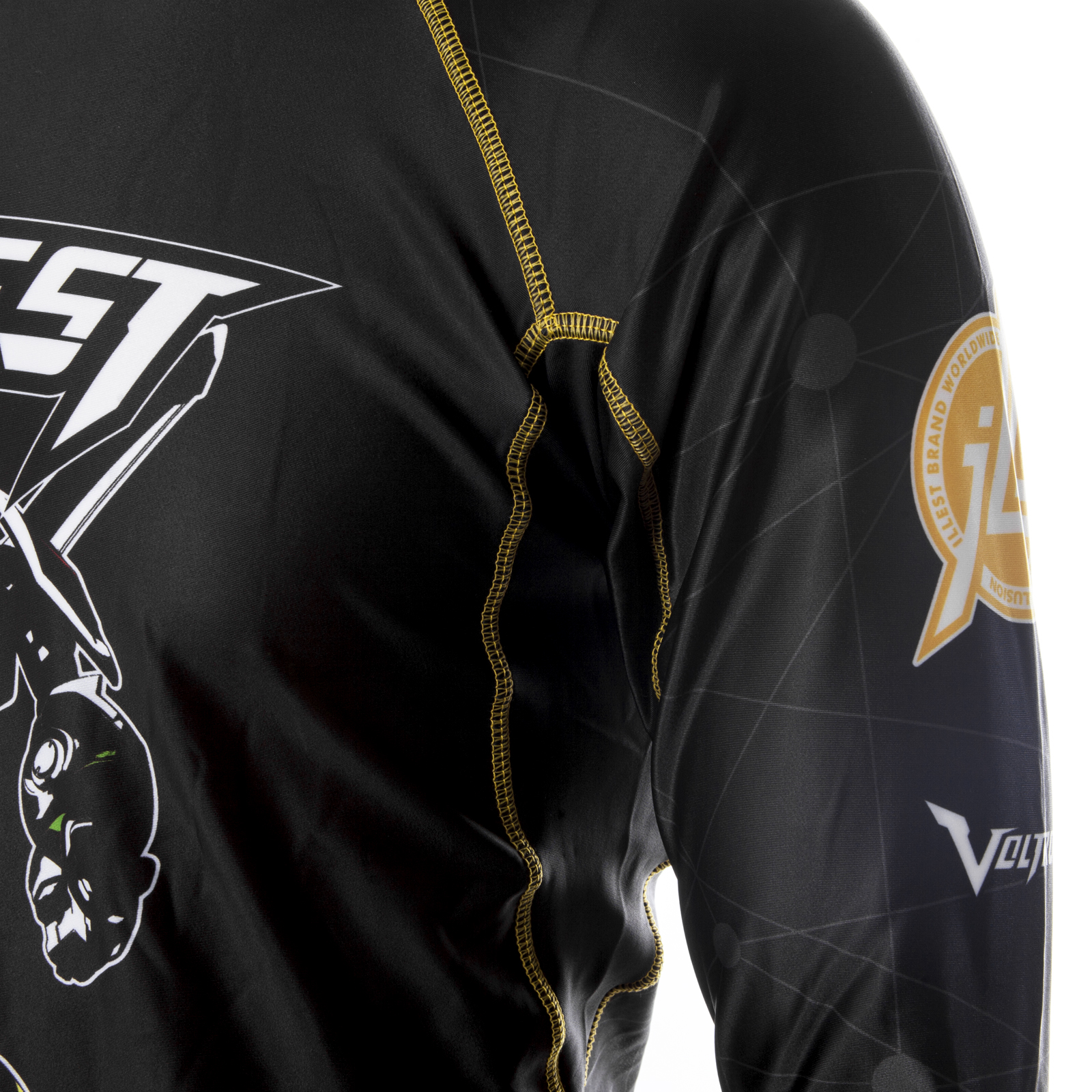 ILLEST Voltron rash guard in yellow